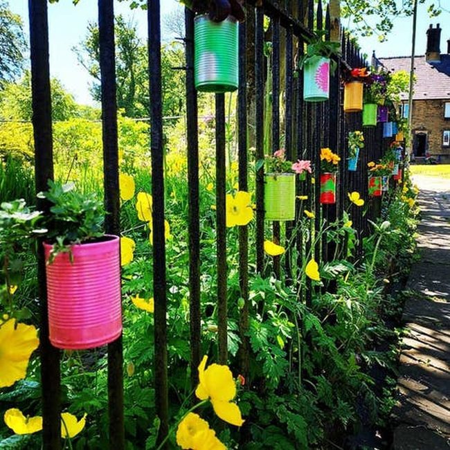 Colorful Wooden Fences Energize Backyards