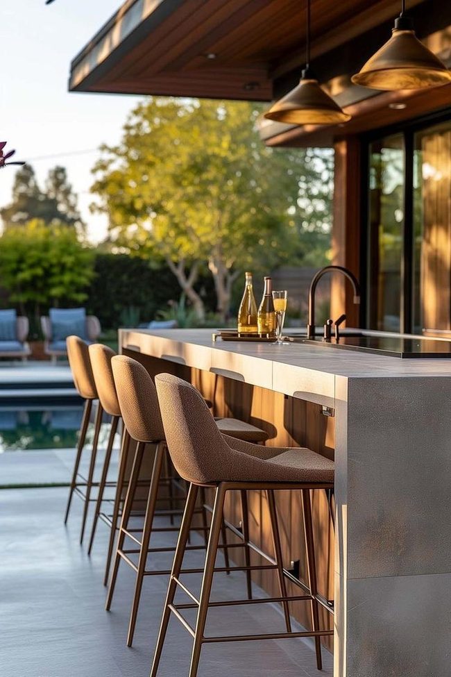 Rich Wood Tones Outdoor Living