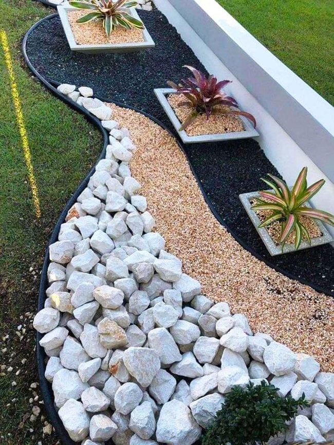 Geometric Garden Gravel Beds