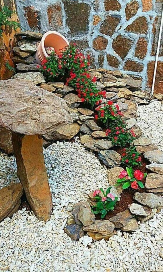 Curved Stone Pathway Garden