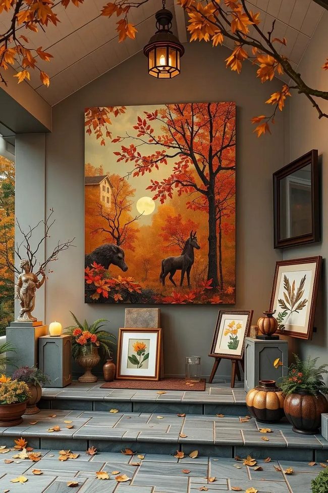 Unique Earth Tones Gallery Porch