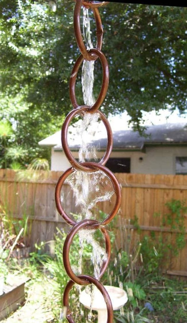 Copper Chains Catch Falling Rain