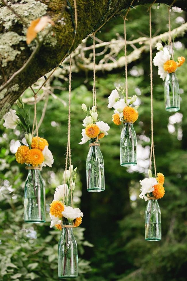Fresh Blooms In Clear Glass