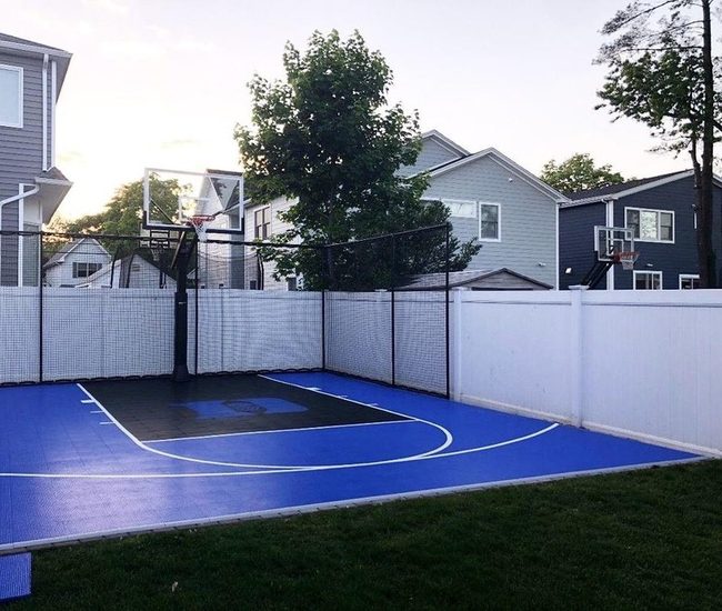 Blue And Black Compact Court