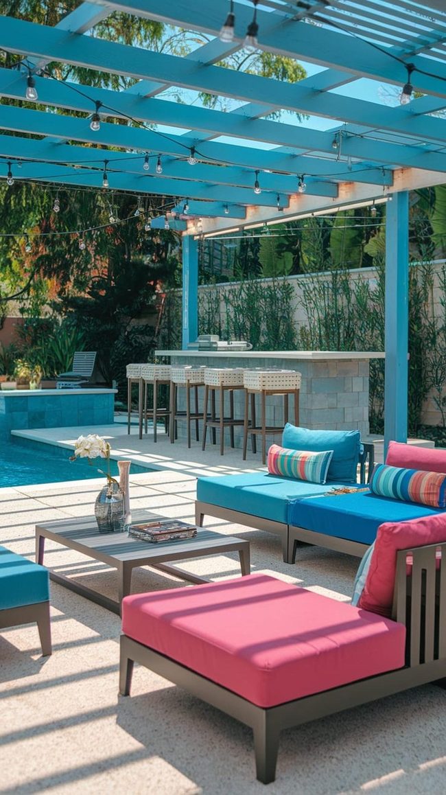Poolside Lounge with Modular Seating