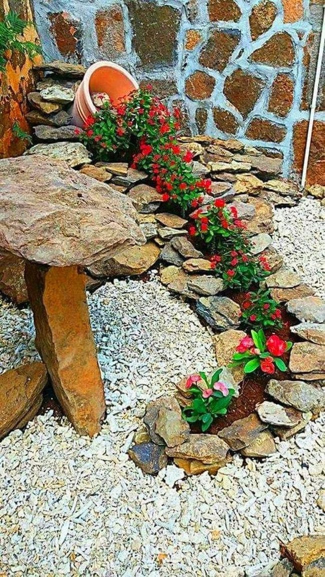Tumbling Blooms Spilled Garden Display