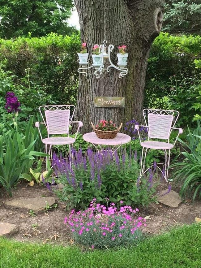 Patterned Umbrella Shades Garden Gathering