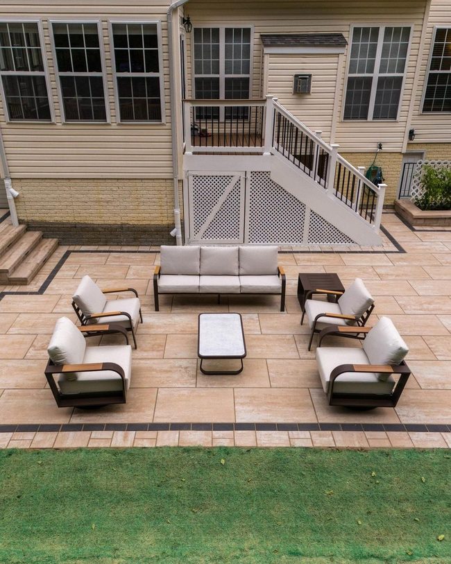 Neutral Stone Patio Lounge