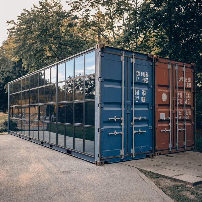 Solar-Powered Steel Container