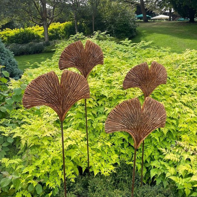 Natural Wood Leaf Sculptures