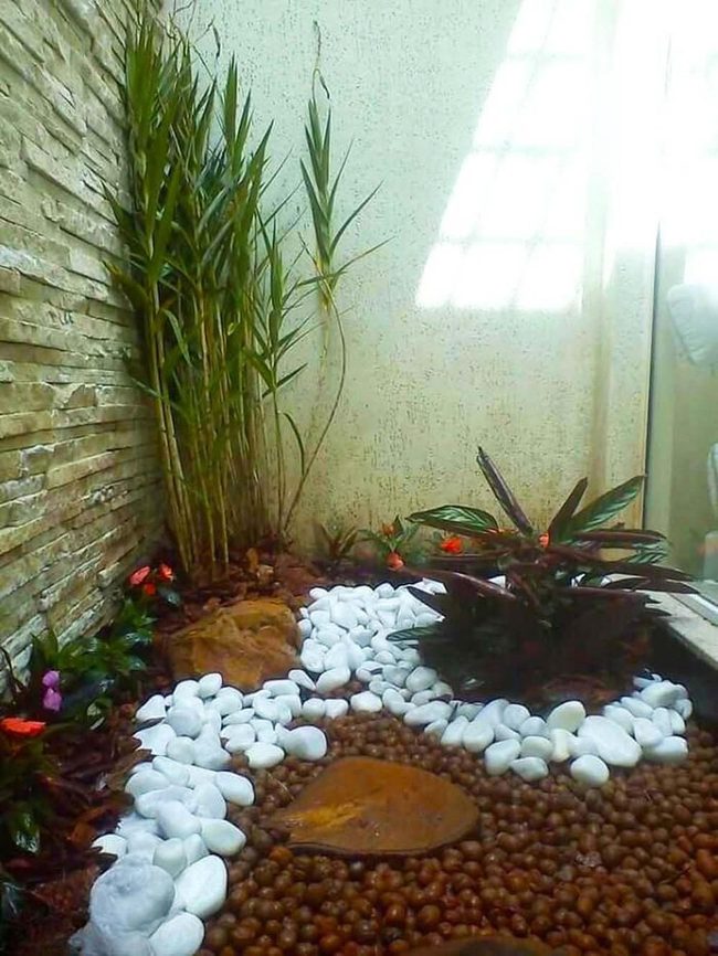 Golden Grasses, Zen Pebbles Garden