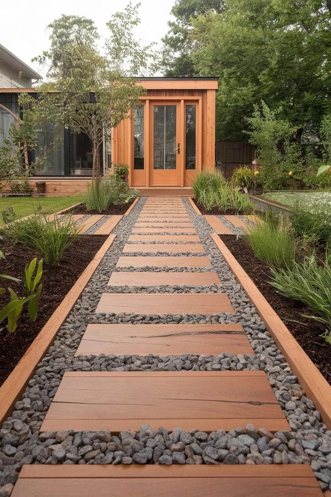 Gravel Hardwood Pathway Blend