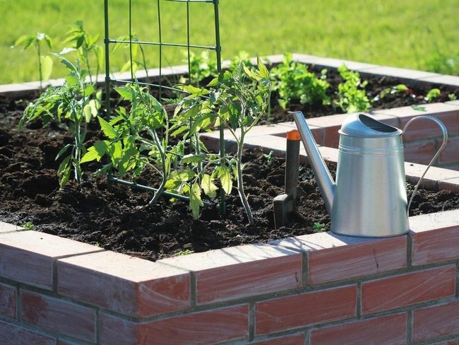 Elevated Brick Garden Beds