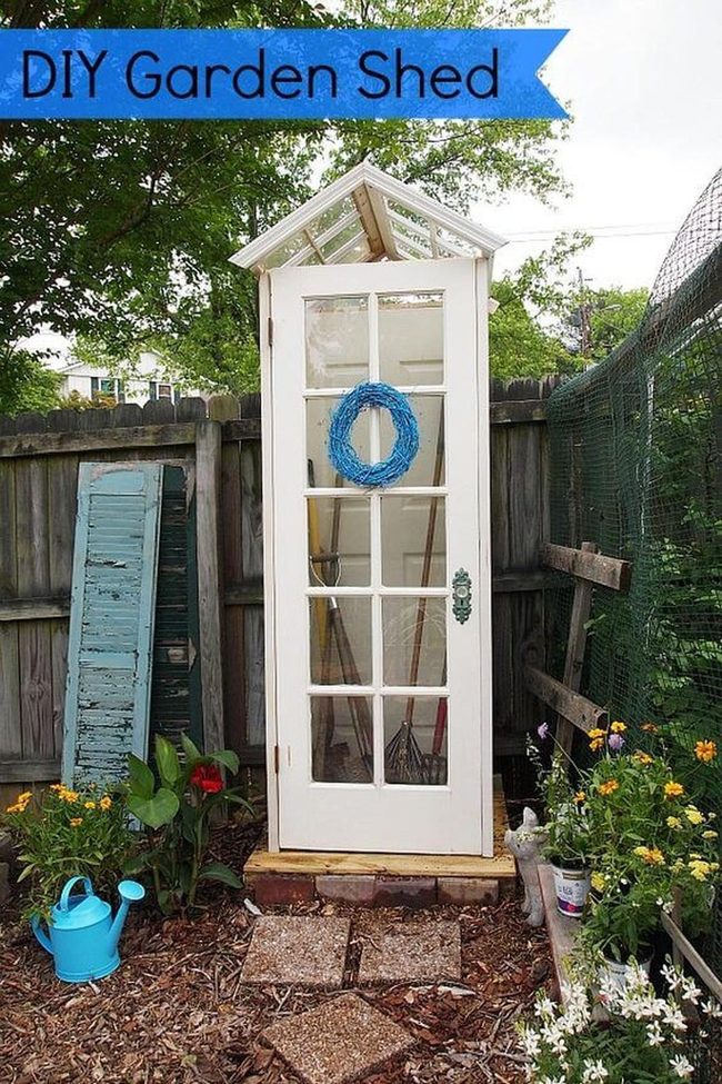 Glass Door Garden Storage