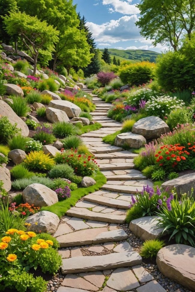 Stone Steps Through Wild Growth