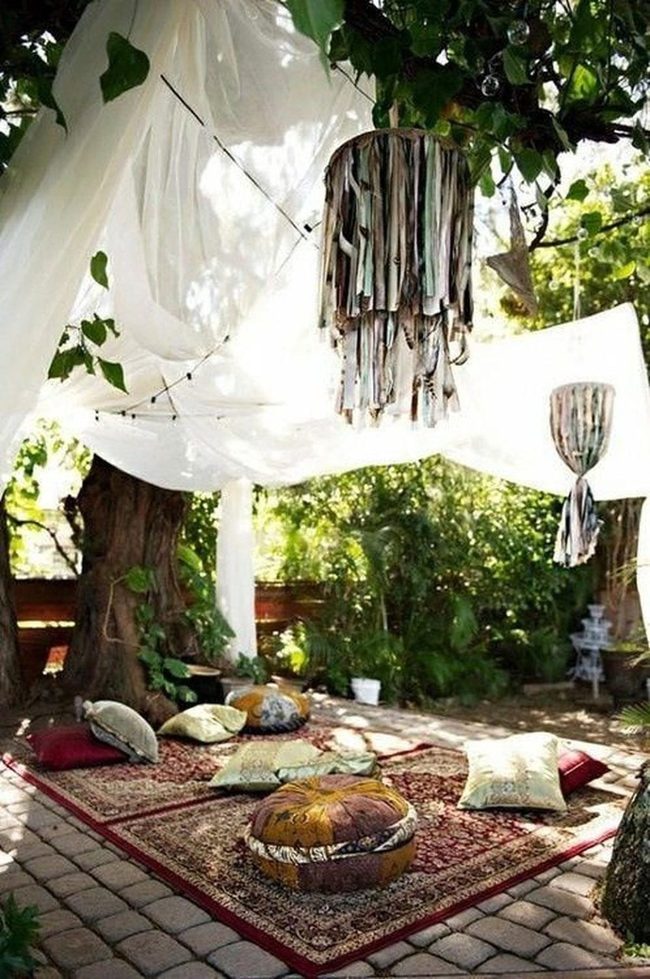 White Draped Garden Retreat