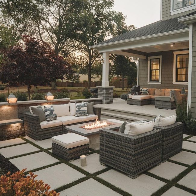 Fountain Sounds Soothe Covered Patios