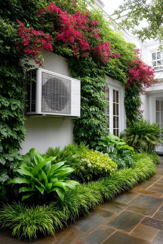 Green Plants Disguise Ac Unit
