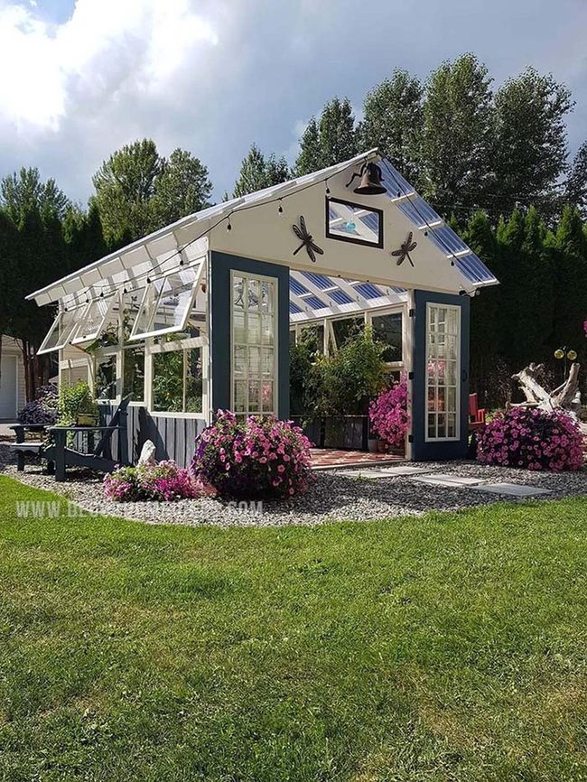 Recycled Windows Greenhouse Three Thousand