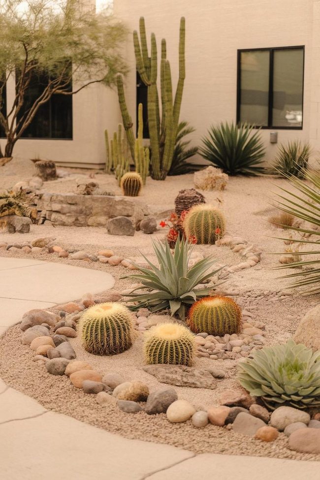 Salvaged Brick And Metal Landscape
