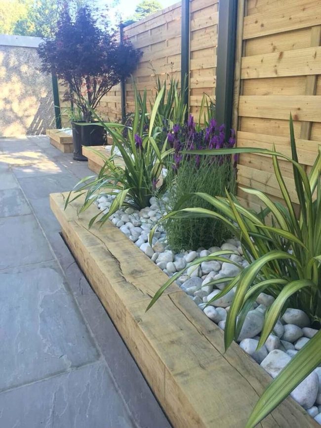 Dark Wood Garden Border