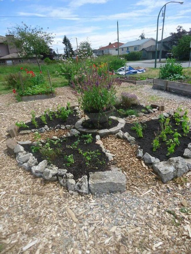 Stone Center Circular Garden Beds