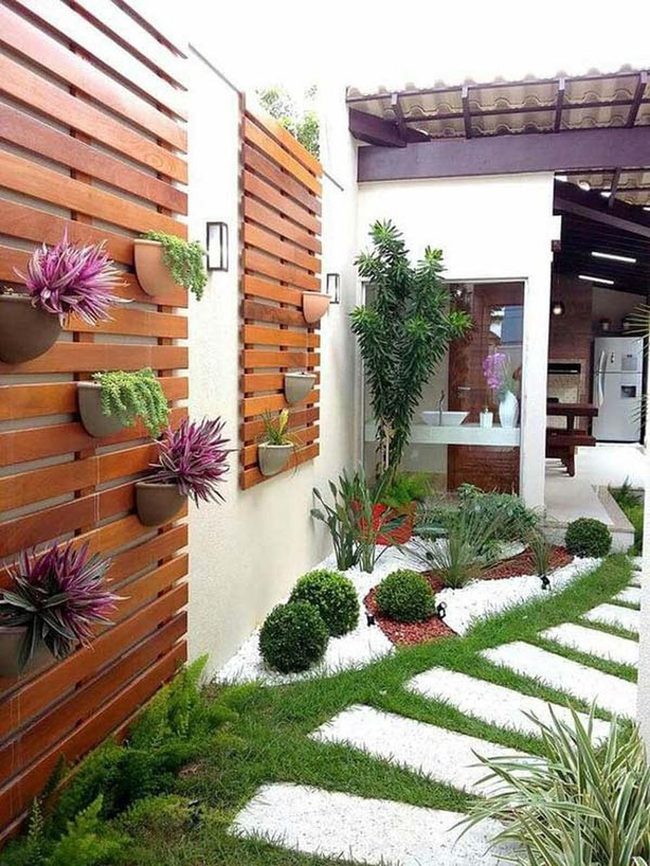 White Gravel Meets Living Green