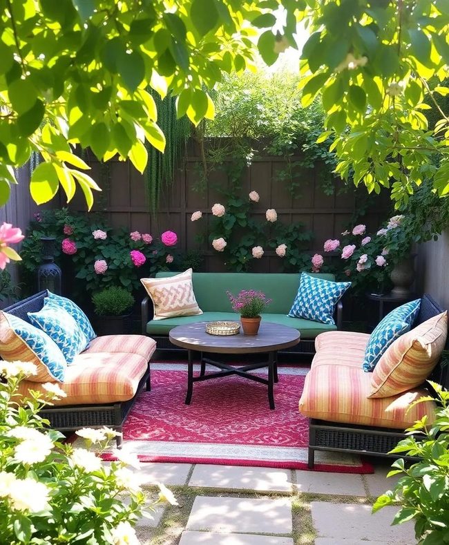 Patio Rug And Cushioned Retreat