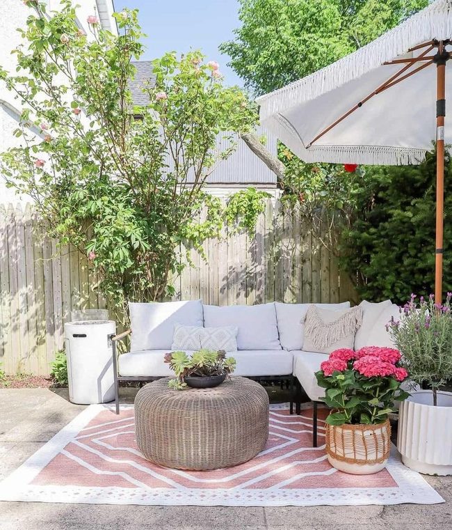 Pink Patterned Patio Retreat