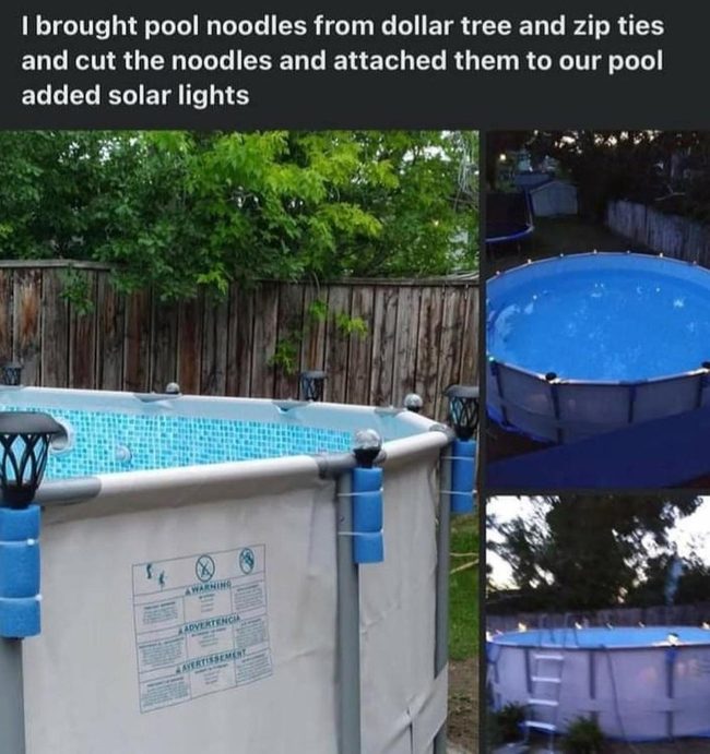 Solar-Lit Pool Noodles Float Bright
