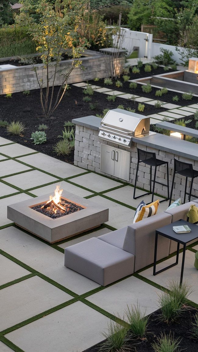 Grill, Bar, and Fireside Gathering