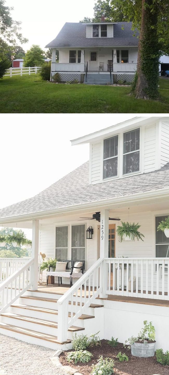 Colorful Cushions Welcoming Front Porch