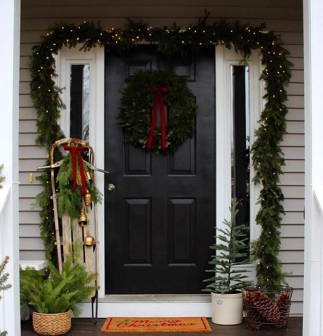 Red Ribbon Greenery Entry