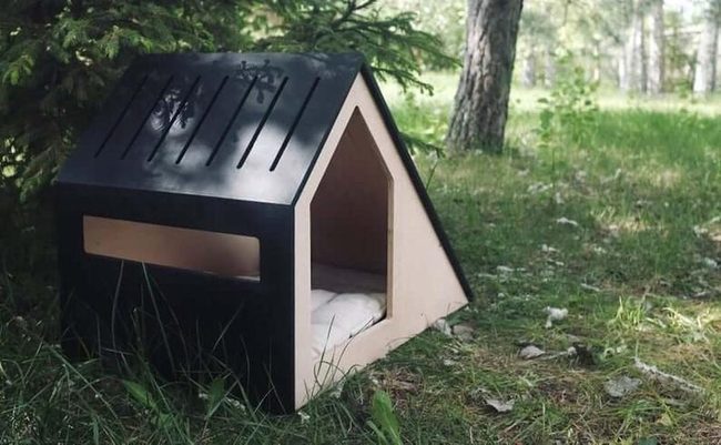 Compact Plywood Dog Shelter