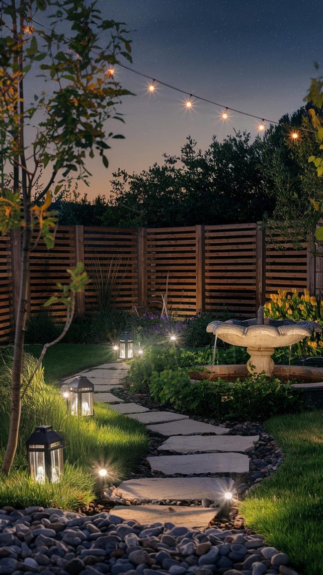 String Lights Transform Evening Landscapes