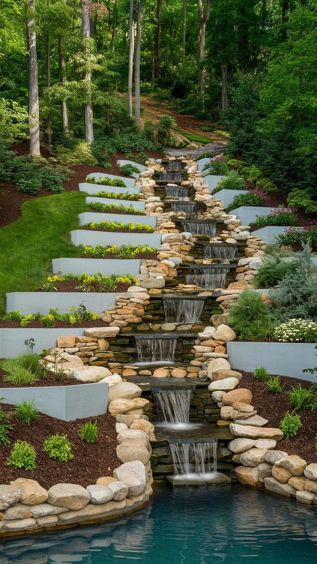 Sloped Backyard Pergola Views