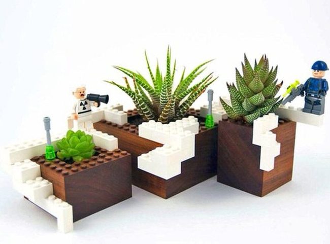 Colorful Lego Succulent Planters