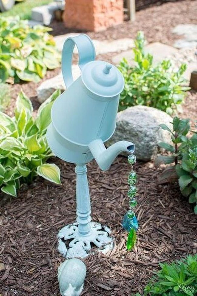 White Watering Can With Sparkling Glass Beads