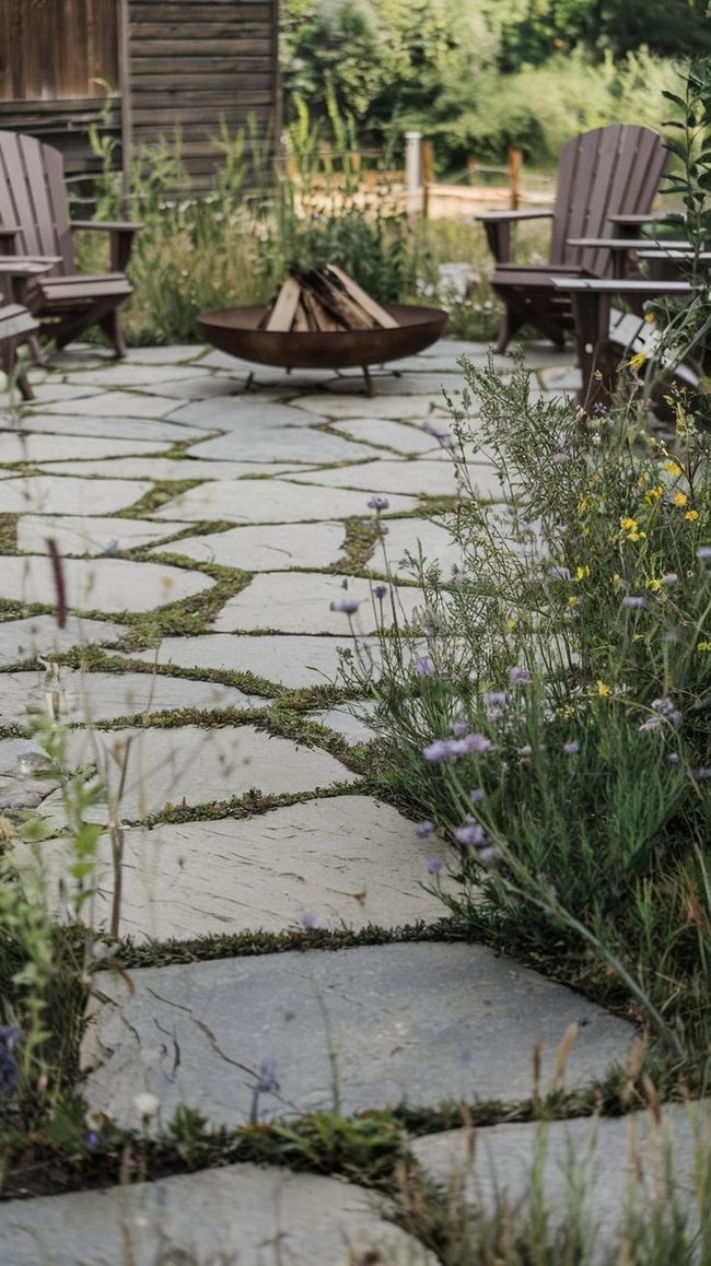 Stone Pathways Wrapped In Living Green