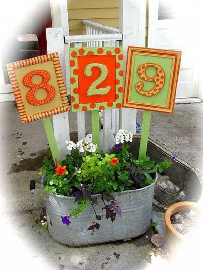Colorful Address Numbers Pop Personality