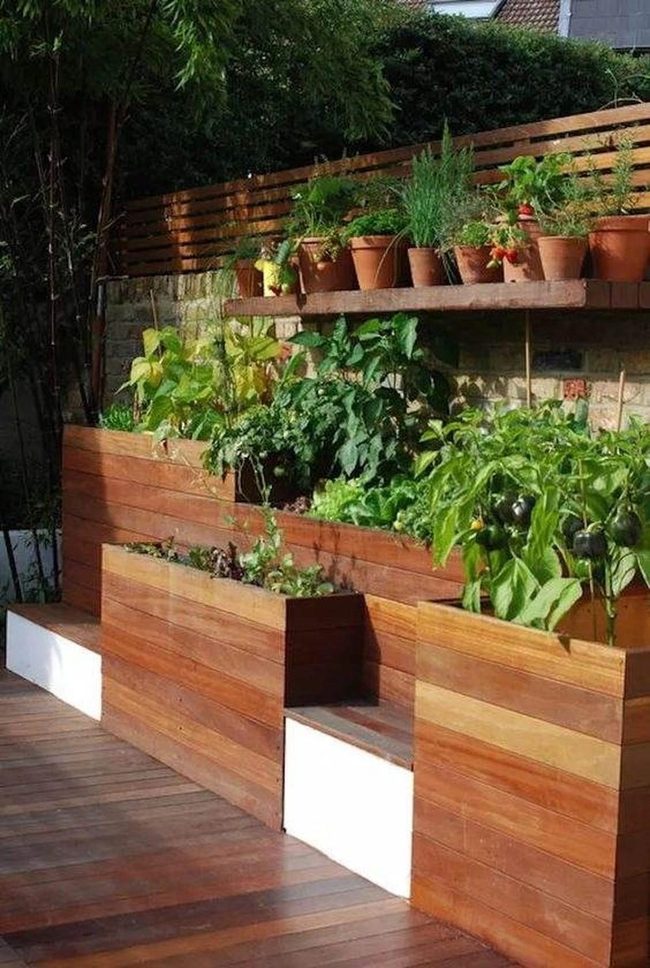Layered Wood Garden Beds