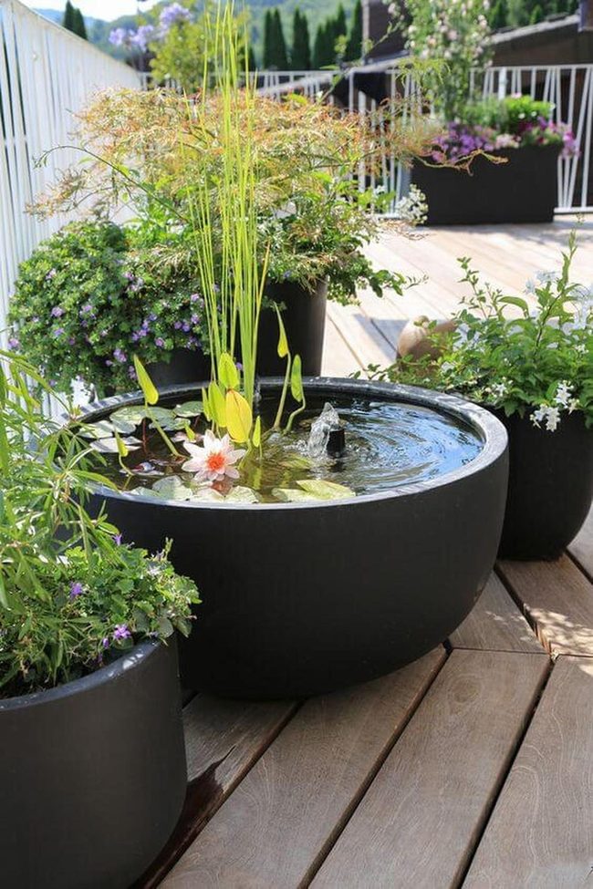 Black Water Feature Garden Oasis