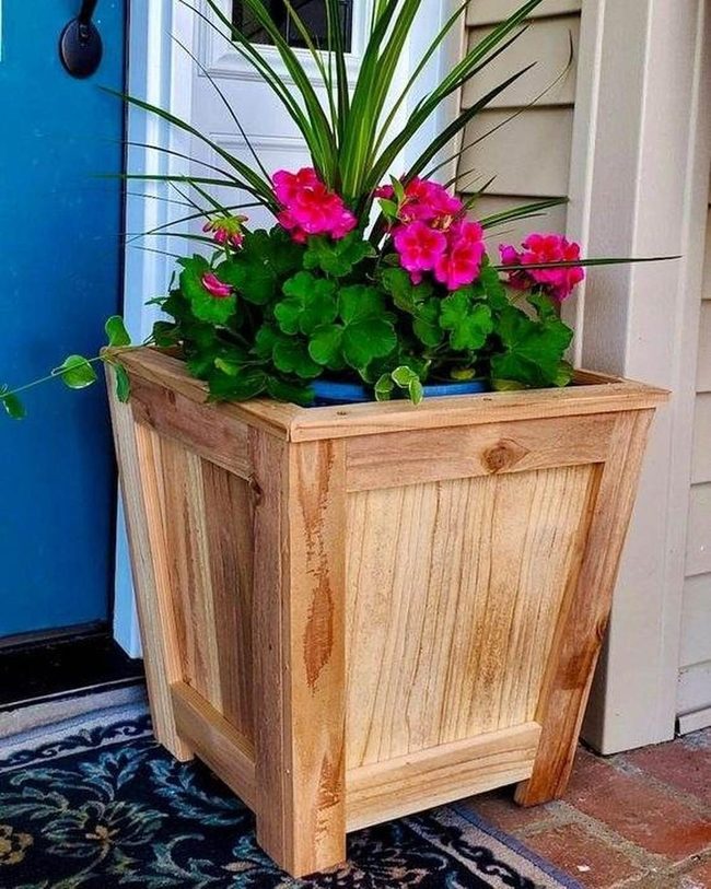 Natural Wood Garden Containers