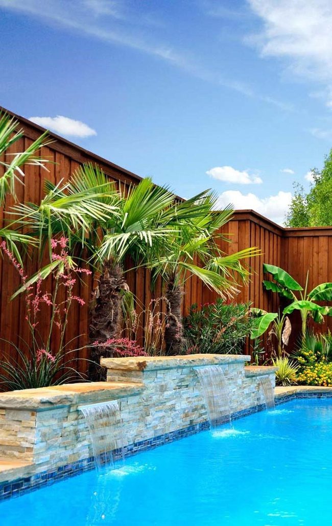 Cascading Waterfall Pool Oasis
