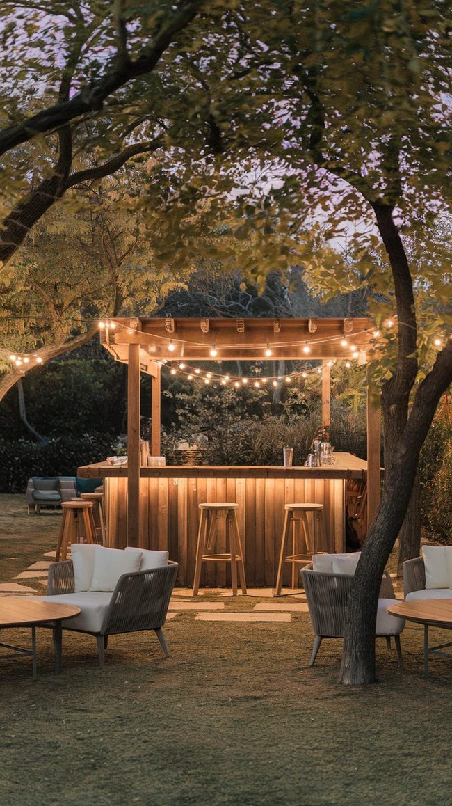 Backyard Bar Illuminated Overhead