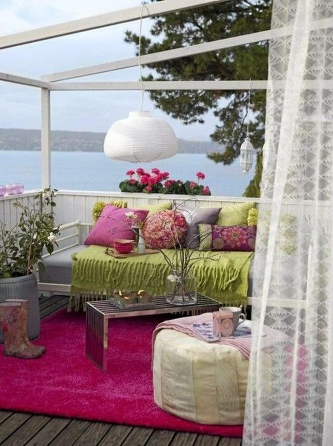 Pink And Lime Outdoor Seating