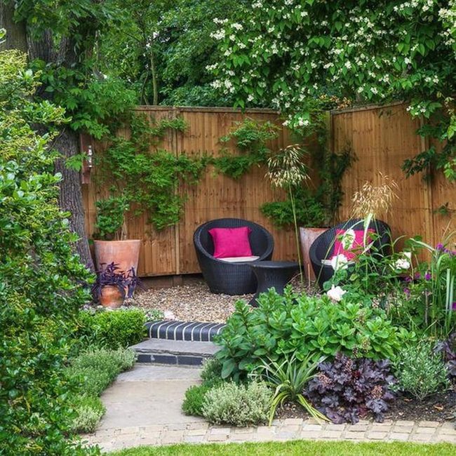 Pink Cushions Meet Green Garden Corner
