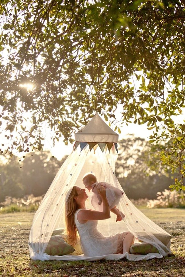 White Tent, Colorful Flags, Pure Joy