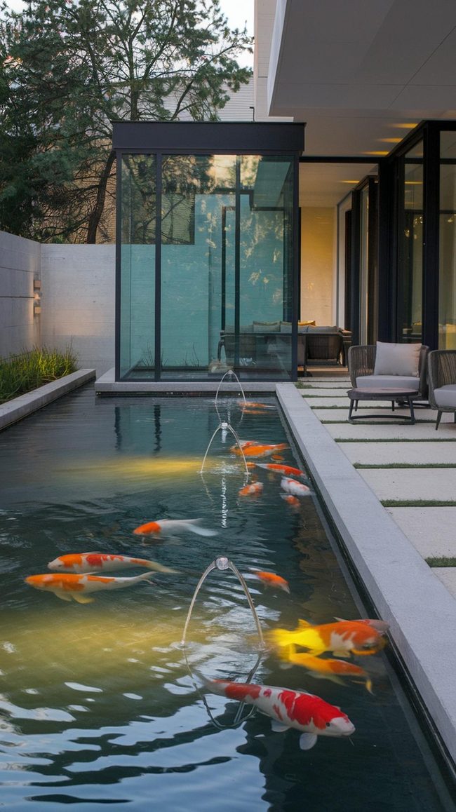 Underwater Glass Koi Viewing