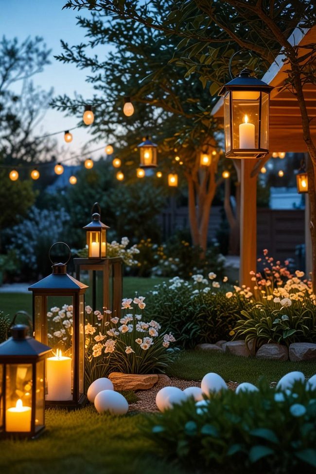 Solar Led Strings Lighting Patio Evenings